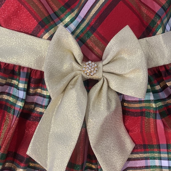 Sweet Charmers Girls holiday Christmas Dress Sz 5 sparkling red plaid - Picture 3 of 10
